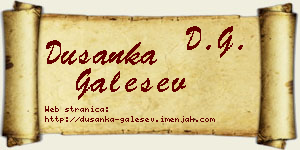 Dušanka Galešev vizit kartica